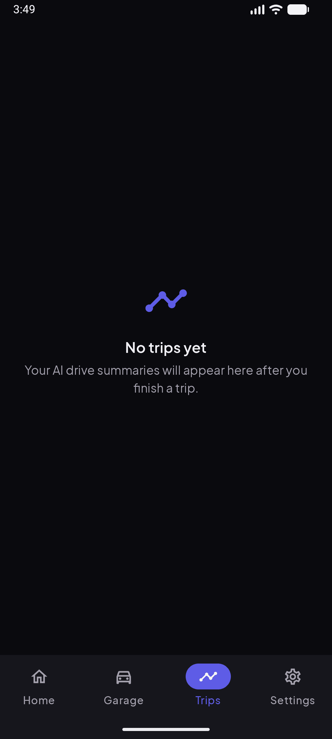 The trip journal with drive summaries