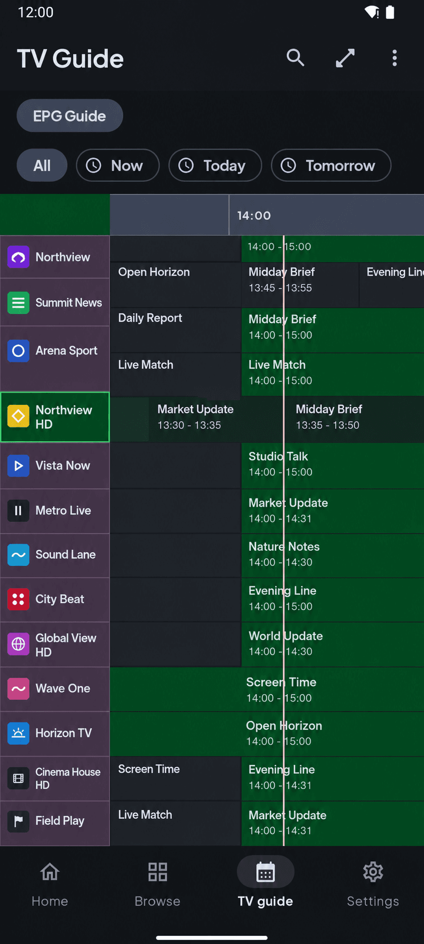 The Streamblix program guide